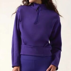 Athleta Altitude Polytech Blue Half Zip Pullover Sweatshirt